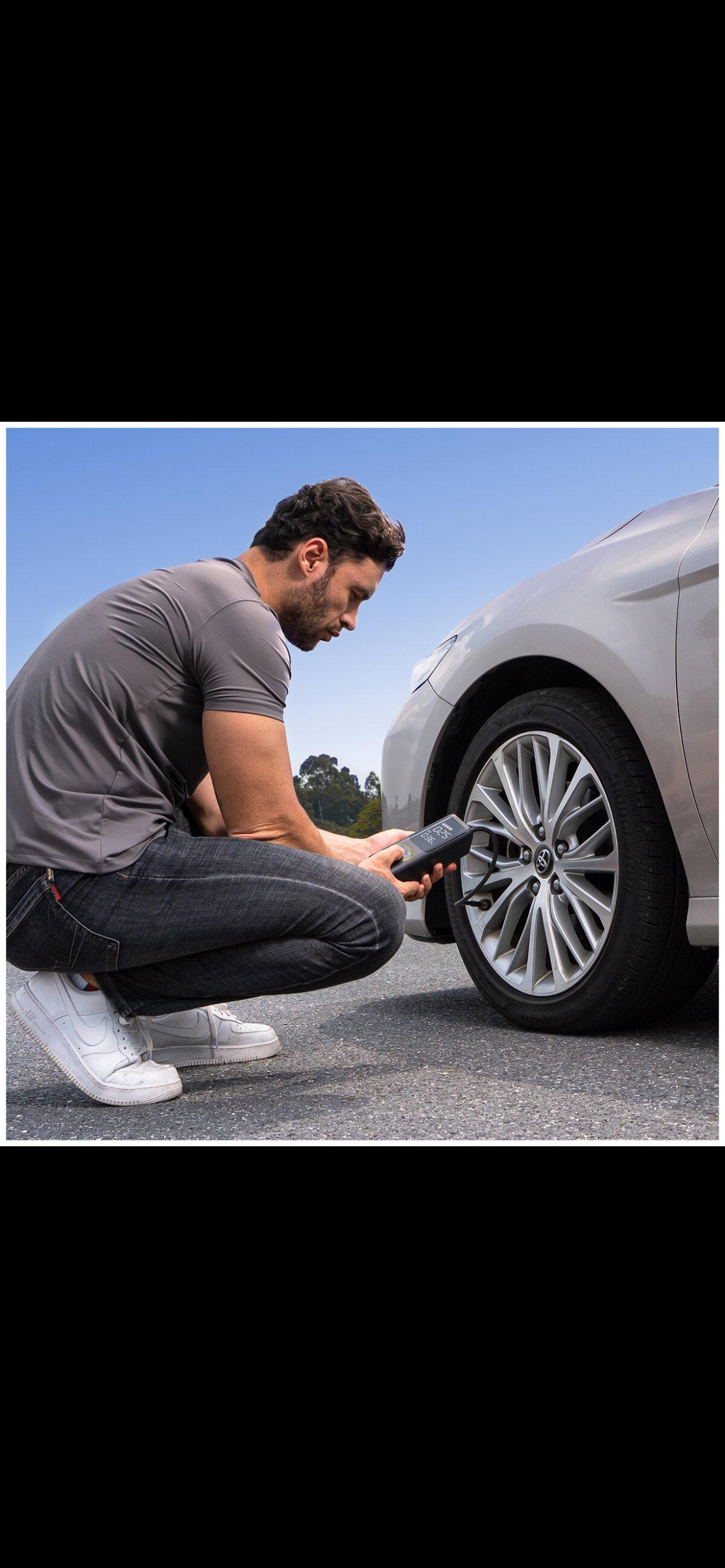 Smart Portable Tyre Inflator – Digital Cordless Air Compressor for Cars, Bikes & Motorcycles